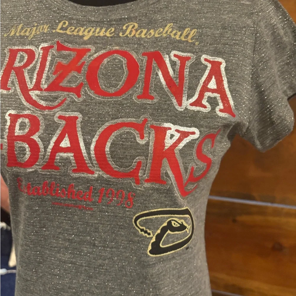Women's Arizona D-Backs Gray Short Sleeve Tee - Picture 3 of 5